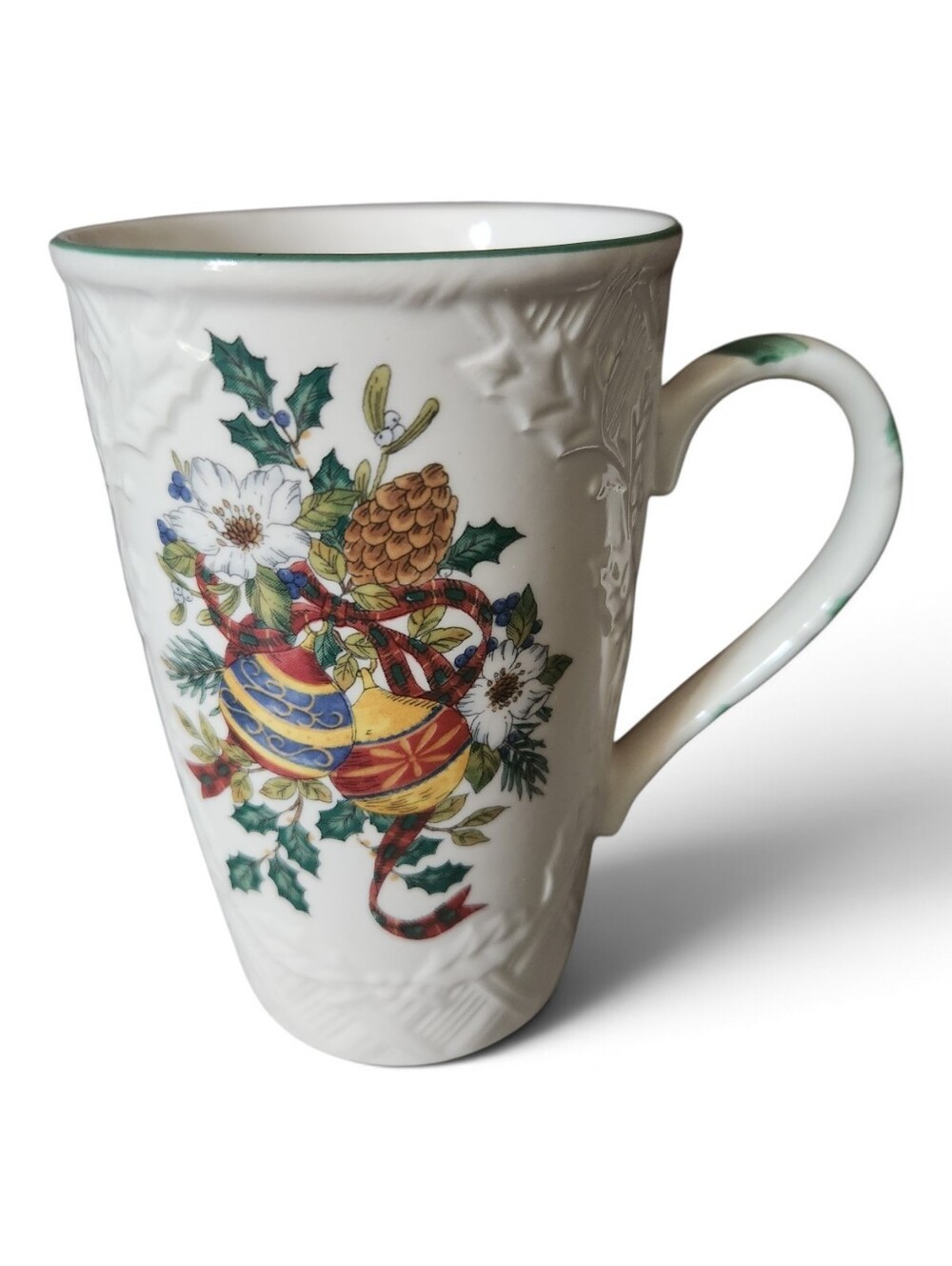Vintage 1990s Mikasa English Countryside Festive Spirit Cappuccino Coffee Mug
